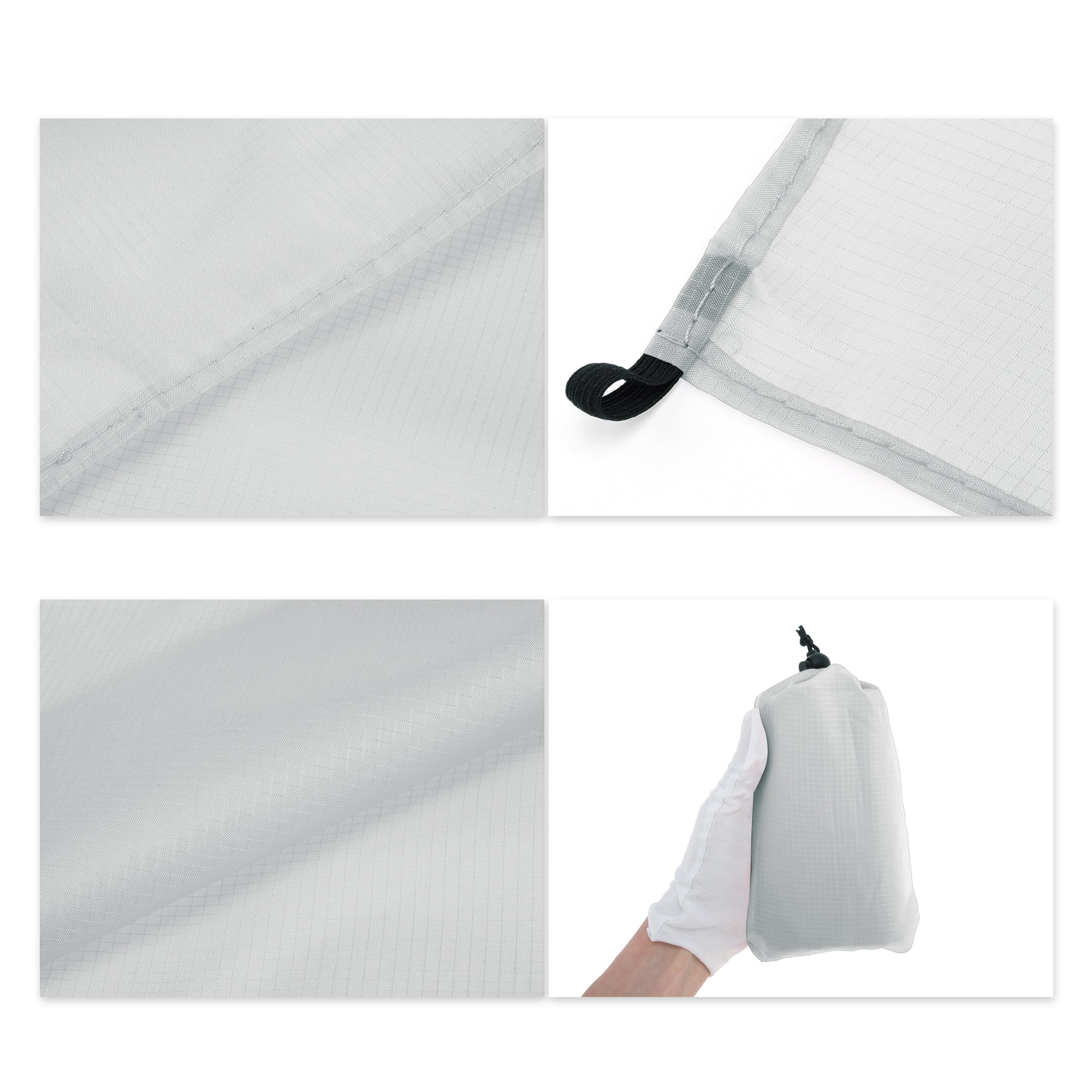 Unique Bargains Beach Blanket Beach Mat Lightweight Accessories Light Gray 55.12"x59.06"