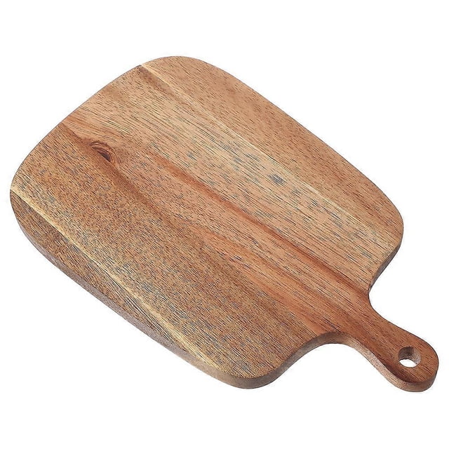 Acacia Wood Cutting Board for Home Use with Handle Ideal for Meat Cheese and Vegetables 12.5 x 8.5 inches