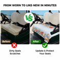 thumbnail image 4 of Golf Cart Seat Covers for 2 Seater, Blue Coastal Soft Microfiber Cart Seat Towel Blanket, Summer Beach Starfish Shell Coral Absorbent Breathable Non Slip Bench Seats Protector for Golf Course 51"x31", 4 of 9