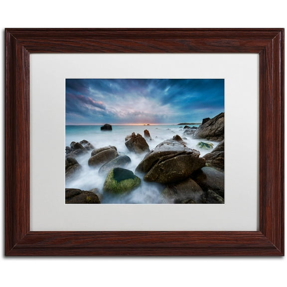 Trademark Fine Art "The Ocean Dream" Canvas Art by Mathieu Rivrin, White Matte, Wood Frame