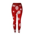 thumbnail image 2 of Gibobby Leggings deportivos mujer Pantalones de fitness con estampado de caja de regalo a cuadros de de nieve de Navidad para mujer(Rojo,XG), 2 of 4