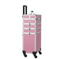 thumbnail image 3 of Zimtown 4 in 1 Aluminum Rolling Cosmetic Makeup Train Cases Trolley Professional Artist Organizer, 3 of 9
