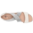 thumbnail image 3 of Eric Michael Women's Nover Mia 3 Stripes Slip-On Flat Espadrilles, Marfil White,10 M US, 3 of 5