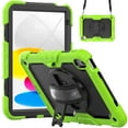 thumbnail image 2 of XYX For iPad (A16)11th /10th Generation 11/10.9 inch 2025/2022 Case, 360 Rotating Shockproof Cover with Stand, Screen Protector, Shoulder Strap, Lime, 2 of 7