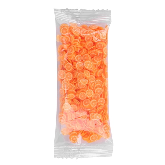 Rebanadas de fruta para decoración de uñas, arcilla polimérica, accesorios para decoración de gafas y teléfono móvil, 10 g/paquete, color naranja