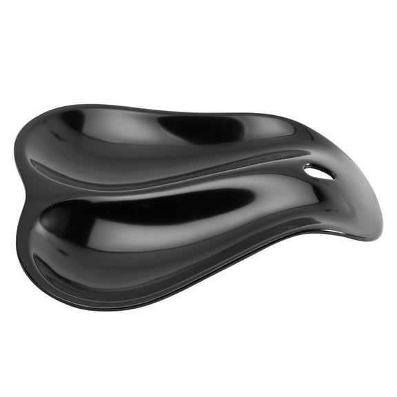 Hutzler Twin Double Melamine Spoon Rest - Sleek Design Holds 2 Large Spoons - Black