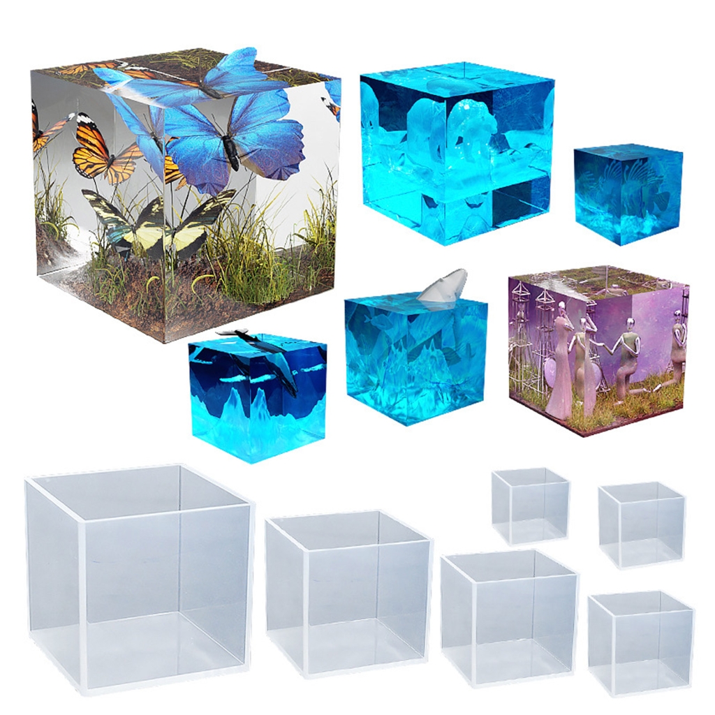 Aouke 3*4 Uniform Square Silicone Mold Epoxy Resin DIY jelly ice Cube Mold  12