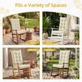 thumbnail image 7 of Millsilo Outdoor Rocking Chair Cushion Set 38" x 17" x 3", Waterproof Patio Chair Cushions with Non-Slip Bottom & 6 Ties, Tufted High Back Seat & Back Cushions, Beige, 7 of 7