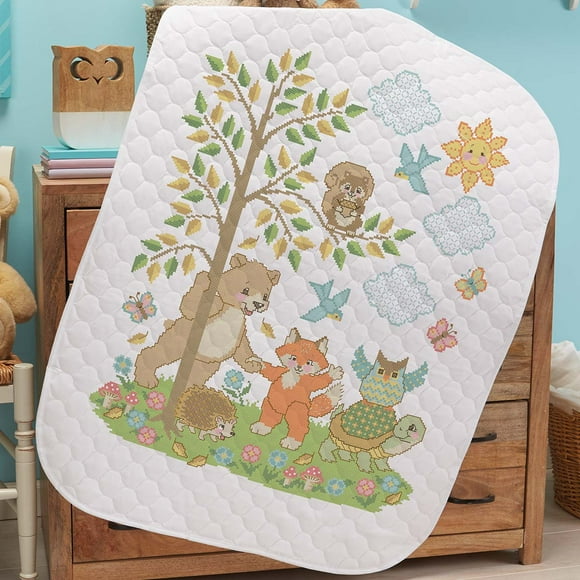 Stamped Embroidery Baby Quilt Kit