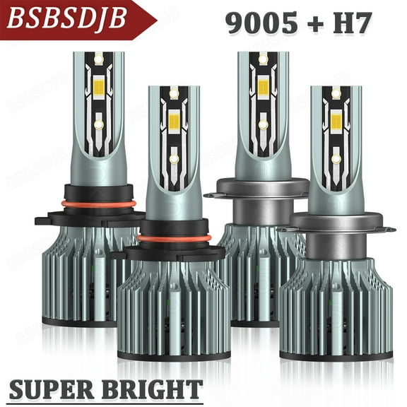 For Volvo S60 V70 2001-2004 Combo 6000K White LED Headlight High&Low Beam Bulbs