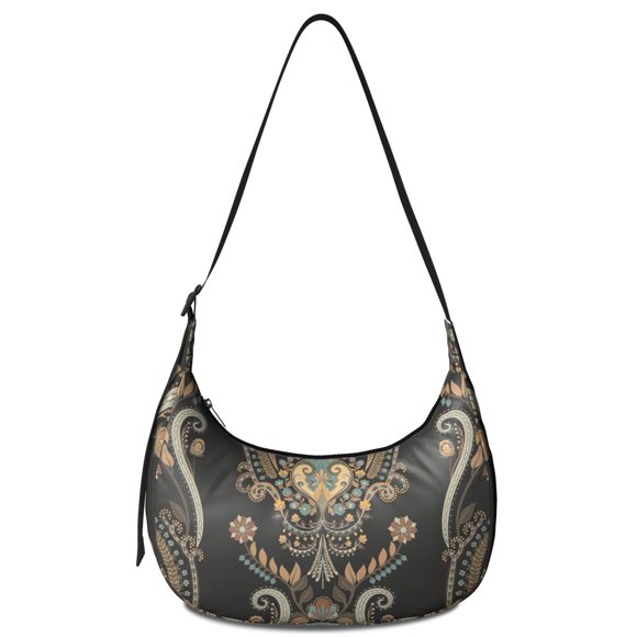 Sac à Bandoulière pour Femmes avec Motifs Exotiques Paisley – Boho Vintage Rétro Floral Ethnique Abstrait, Léger et Durable