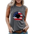 thumbnail image 1 of Chaleco estampado para mujer del Día de la Independencia, blusa de verano para niñas adultas Pompotops  FGAJ13638, 1 of 5