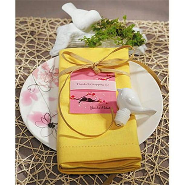 Wedding Star 9134 Bouchon de Bouteille d'Oiseau d'Amour en Céramique avec Emballage Cadeau