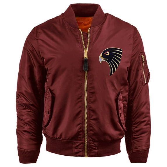 Ma Croix Mens PATCH BOMBER JACKET Premium Padded Zip Up Casual MA-1 Flight Souvenir Outerwear