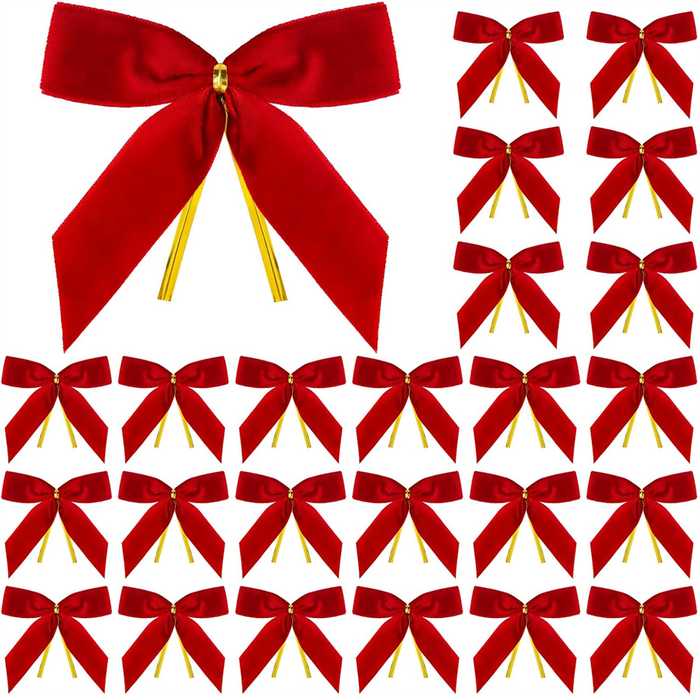 48 Pcs Valentine's Day Bows - 6 Inch Red & Pink Heart Bows For Gift Wrapping, Wreaths & Party Decor