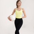 thumbnail image 7 of Women's V-Neck Cropped Tank Top with Spaghetti Straps and Built-In Bra for Yoga and Everyday Comfort - X Large, Yellow, 7 of 7