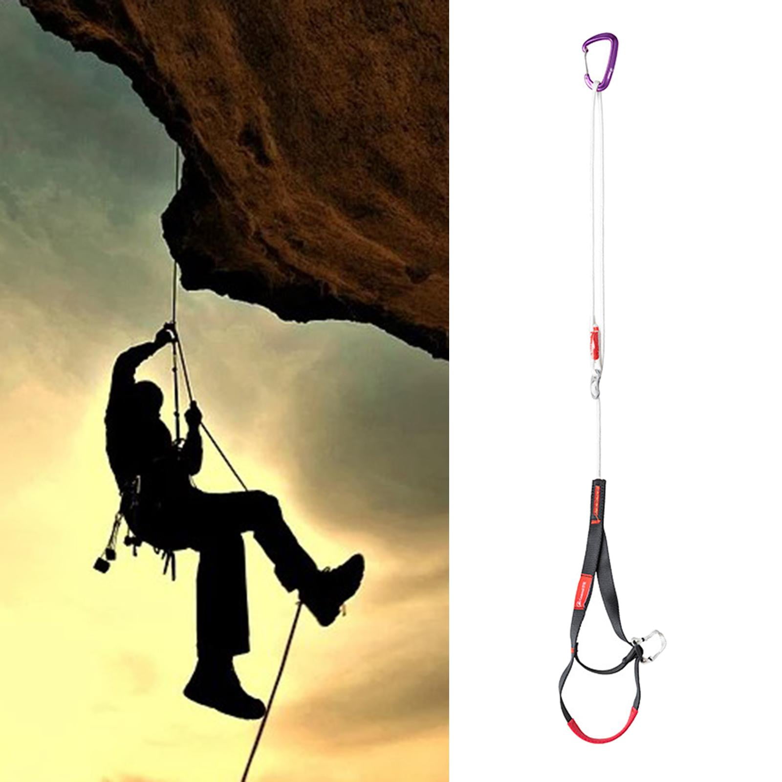 Nishiyuenyi Nylon Climbing Ascender ,Adjustable Foot Loop Ascender Hardware ,Webbing Rope for Outdoor ,Caving ,Hiking ,Rope Ascending 92 to 133cm