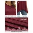 thumbnail image 4 of MOYIKO Women's Short Sleeve Swing T-Shirt Flowy Asymmetrical Hem Tee Loose Fit Casual Tops, 4 of 7