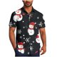 thumbnail image 2 of Blusa y camisa de manga corta con cuello vuelto para hombre, blusa informal de moda con cuello vuelto, blusa estampada de manga corta con botones, blusa de poliéster para hombre, 2 of 6
