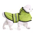 thumbnail image 2 of Chubasquero para perros, chubasquero extra grande con capucha para perros con rayas reflectantes 100% impermeable para perros (verde-L) JM, 2 of 5