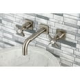 thumbnail image 2 of Kingston Brass KS6128BEX Essex Double-Handle Wall Mount Bathroom Faucet, Brushed Nickel, 2 of 8