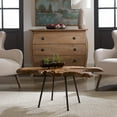 thumbnail image 6 of Uttermost Kravitz Teak Wood and Iron Accent Table in Light Honey and Aged Black, 6 of 6