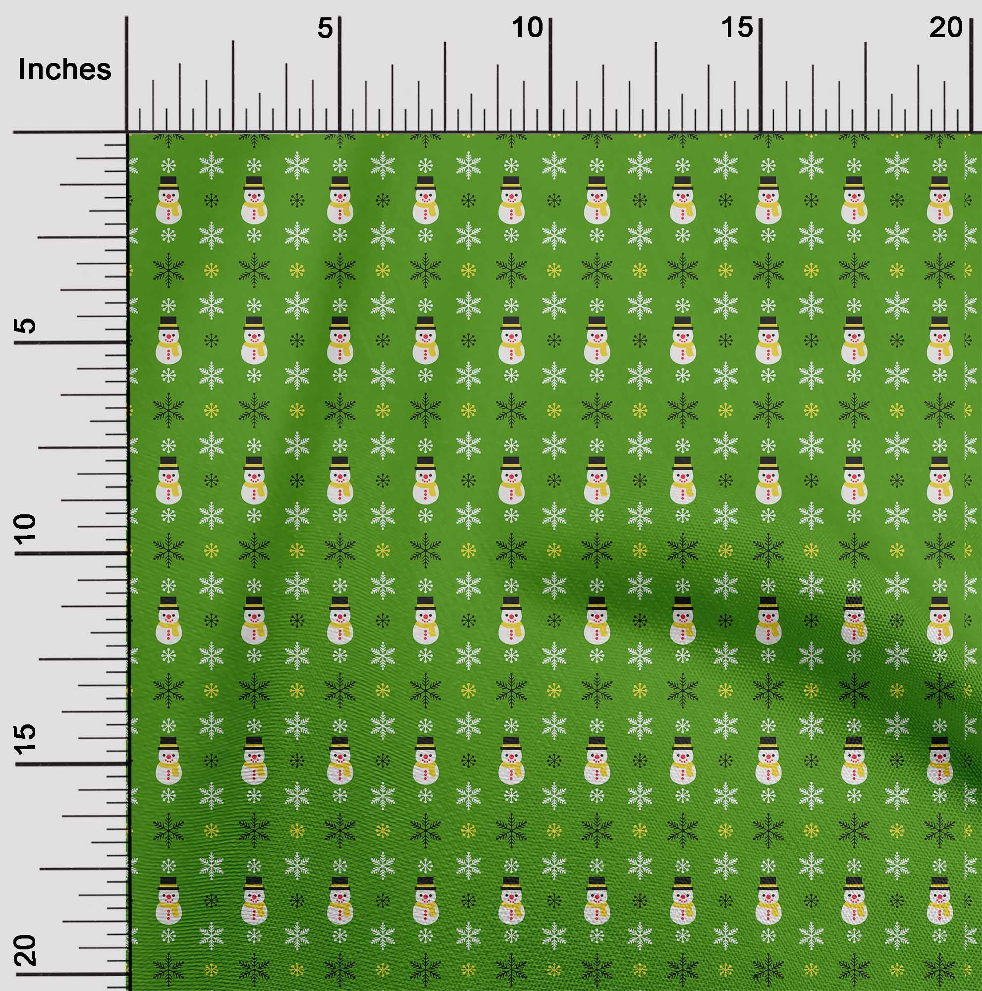 oneOone Cotton Poplin Green Fabric Merry Christmas Craft Projects Decor Fabric Printed By The Yard 56 Inch Wide-J3F