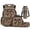 Brown Camo Bow, variant on Aplkyhs Leopard Bow 4Pcs Kids Backpack for Girls with Lunch Box Pencil Case Water Bottle Carrier with Strap Suitable for Elementary Middle School High School