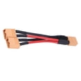 thumbnail image 1 of XT60 Parallel Battery Pack Connector Adapter 14AWG Cable for RC Lipo 1 Female to 2 Male, 1 of 1
