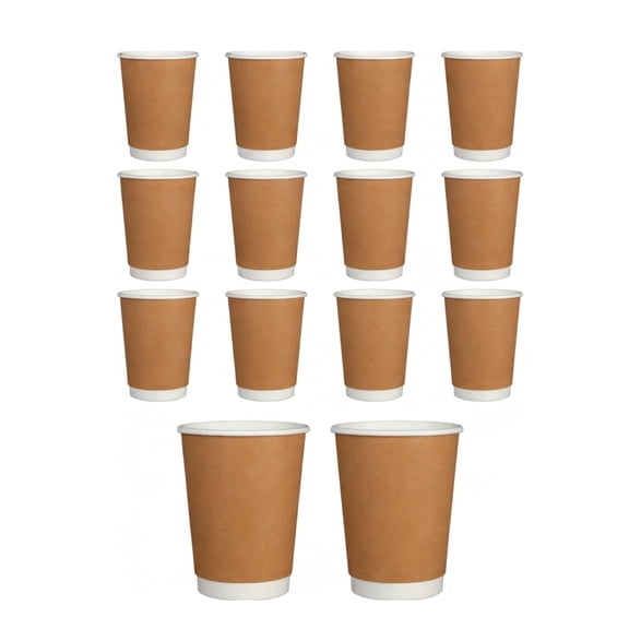 Disposable Paper Cups 8 OZ Multi-Use Hot Chocolate Cups Hot/Cold Beverage Tumbler Durable Coffee Tumbler for Events Office Home 18pcs