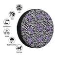 thumbnail image 4 of Naloa Purple Butterflies PVC Leather Spare Tire Wheel Cover Spare Tire Cover, for Car Truck SUV Camper Trailer Universal Fit(14-17in)-16 inch, 4 of 6