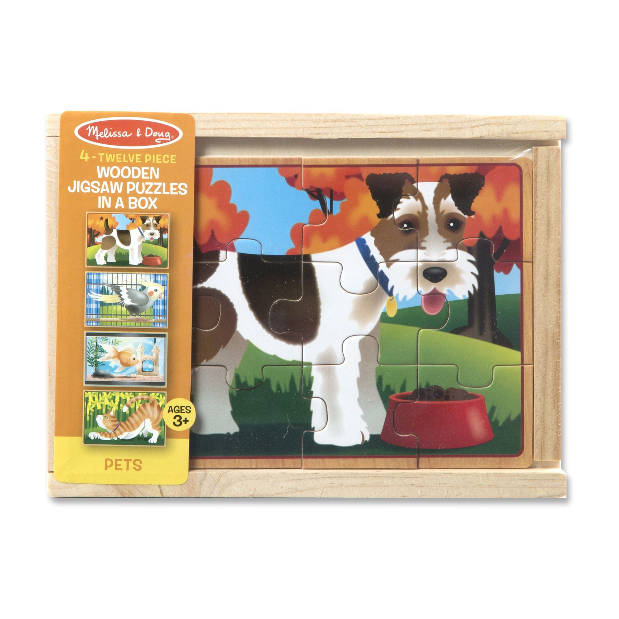 melissa and doug wooden puzzles in a box