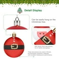thumbnail image 4 of Resenkos Pack of 12 Cute Santa Shatterproof Balls Shatterproof Plastic Xmas Tree Decorative Hanging Ornaments Set for Holiday Wedding Party Decor, 4 of 7