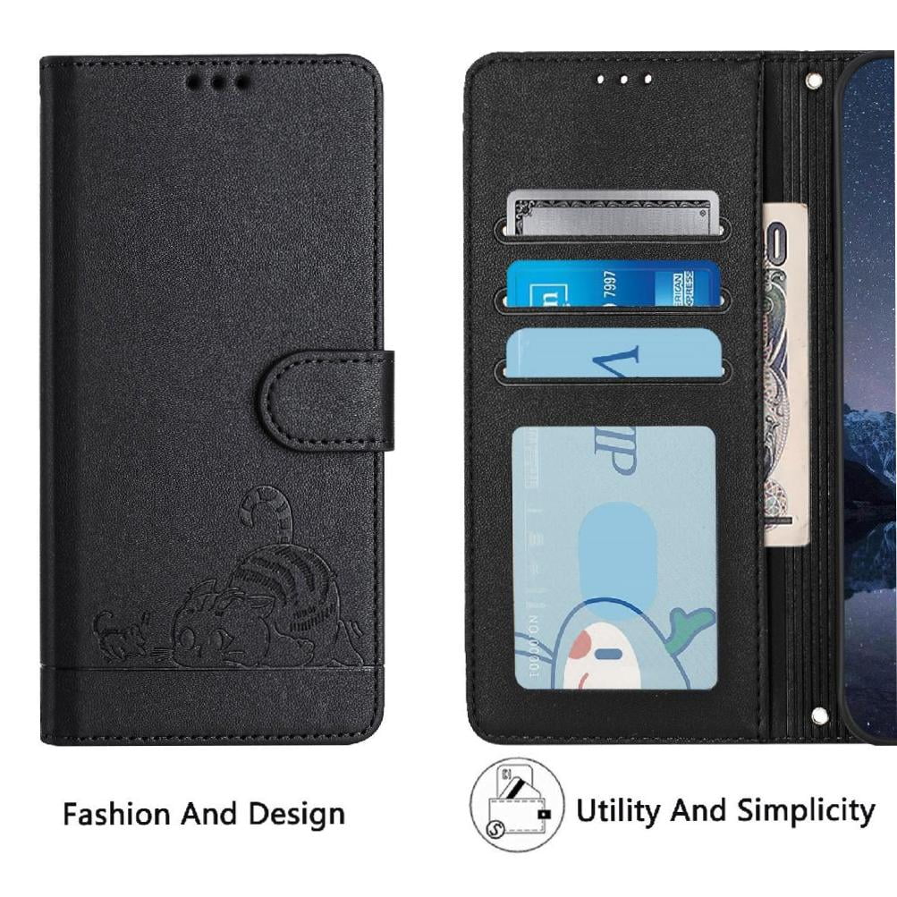 Flip case for GANGXUN Boost Summit 5G 2024 Wallet Case with Kickstand, Card Slots, RFID Block, Cat Design