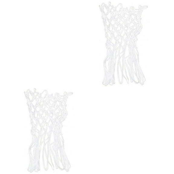QUTETN Soccer Mesh Net Basketball Mini Hoop Heavy Duty Replacement Accessories Nylon Two-color Portable White