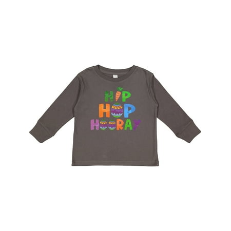 

Inktastic Easter Hip Hop Hooray with Eggs and Carrot Gift Toddler Boy or Toddler Girl Long Sleeve T-Shirt