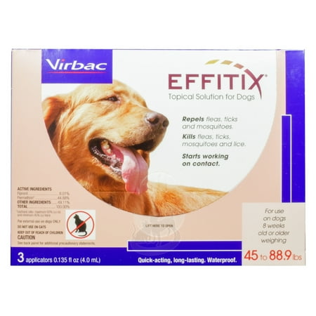 Effitix Flea & Tick Topical Solution for Dogs [45-88.9 lb] (3