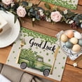 thumbnail image 2 of St. Patrick's Day Placemat of 1 PC, Good Luck Farm Clovers Truck Table Mats Washable Heat-Insulation Non-Slip Place Mats for Kitchen Dinner Table Indoor Outdoor Decor,13x19 Inch Retro, 2 of 9