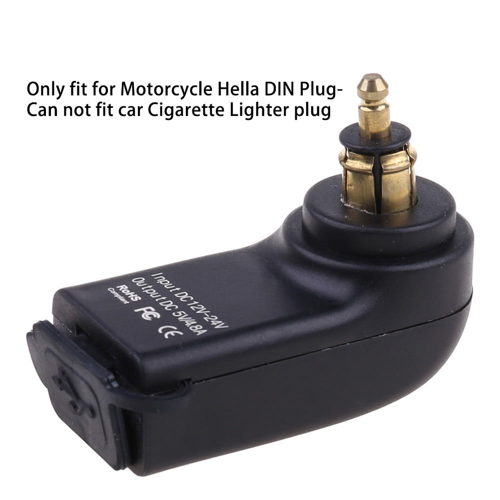 Motorcycle DIN Hella Socket Dual USB Charger for Phone - China USB Car  Charger, BMW Charger