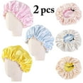 thumbnail image 2 of Coofit Bonnet Réversible pour Enfants : 3 Pcs Bonnet de Perte de Cheveux Ajustable Bonnet de Nuit, 2 of 10