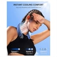 thumbnail image 4 of Ventilador de Cuello Recargable, Ventilador Personal con Pantalla LED, 3 Velocidades con Batería de 4000 MAh, para Mujeres, Hombres, Viajes, Exteriores, Azul, 4 of 5