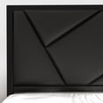 thumbnail image 6 of Amolife Twin Size Metal Platform Bed Frame with Faux Leather Headboard, Black, 6 of 11