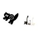 thumbnail image 5 of Reloj de pared,Reloj de pared decorativo para baño o dormitorio,Reloj de pared para gatos silencioso,sin tictac,ideal para regalar.,Estatua de ciervo alce,Estatua de jirafa de, 5 of 8