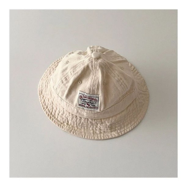 Sombrero de pescador de estilo Retro para niños de 2 a 6 años, pegatinas decorativas de primavera y verano, sombrero para el sol al aire libre, gorro de lavabo de alero grande para niños