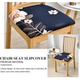 thumbnail image 4 of Chair Covers Seat Covers for Dining Room Chair Seat Covers 4PCS Removable Washable Upholstered Chair Seat Cushion Slipcovers Chair Protector with Elastic Bottom for Dining Room,Office, 4 of 6