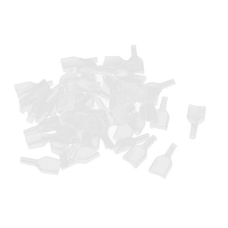 - Unique Bargains 50 Pcs Clear 7.8mm PVC Crimp Terminal End Insulated Cover Sleeves