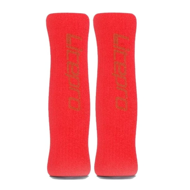 Puños de manillar para bicicleta de montaña, plegables, suaves, para MTB, BMX, carretera Esponja roja