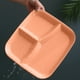 thumbnail image 3 of Platos de 25 cm con compartimentos para cenas con pajita, reutilizables, para adultos y principiantes, ideal para picnic (1 plato Aestivo | Naranja | AESTIVO), 3 of 8
