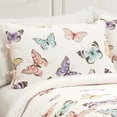 thumbnail image 2 of Lush Decor Flutter Butterfly Oversized Quilt Lilac 2Pc Set Twin, 2 of 11