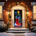 thumbnail image 2 of Festive Christmas Door Cover Decoration - Durable Door Hanging Tapestry, Vibrant Holiday Prints for Home Entrance, Party Decor & Christmas Celebrations, Easy To Hang Door, 70.8*35.4in, F, 2 of 9